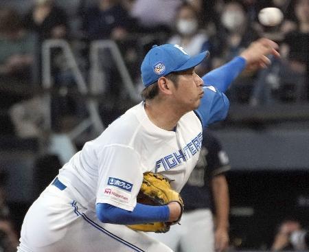 　７回１失点で９勝目を挙げた加藤貴＝エスコンフィールド