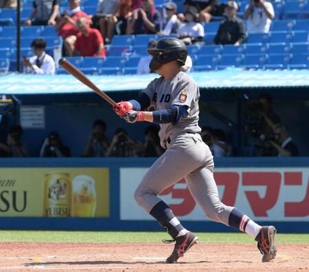 慶大・清原正吾が先制起点の今季初安打　父・和博氏も連日のスタンド観戦　相手投手の父もプロ野球選手