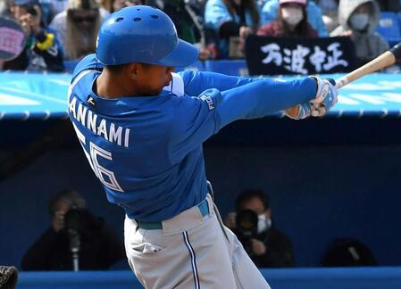 日本ハム　万波が１８号勝ち越しソロ　バックスクリーン左へ豪快弾