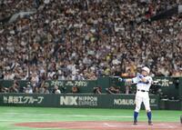 　３回、打席に立つイチロー氏（撮影・伊藤笙子）