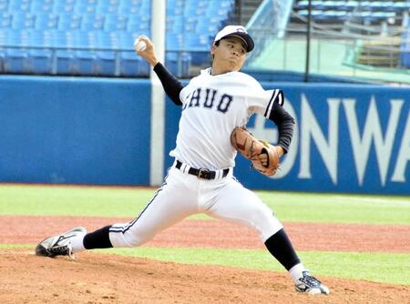　リーグ戦初先発し３回１失点だった中大・子安