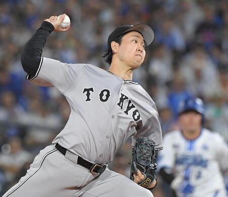 　ＤｅＮＡ打線を相手に力投する山崎伊（撮影・佐藤厚）