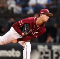 　先発の古謝（撮影・中島達哉）