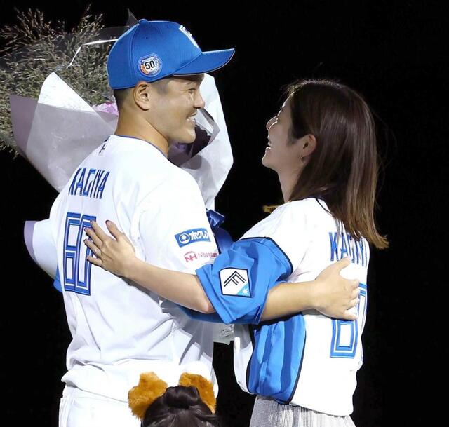 日本ハム・鍵谷 先発で引退登板、打者2人をピシャリ 同期入団・大谷