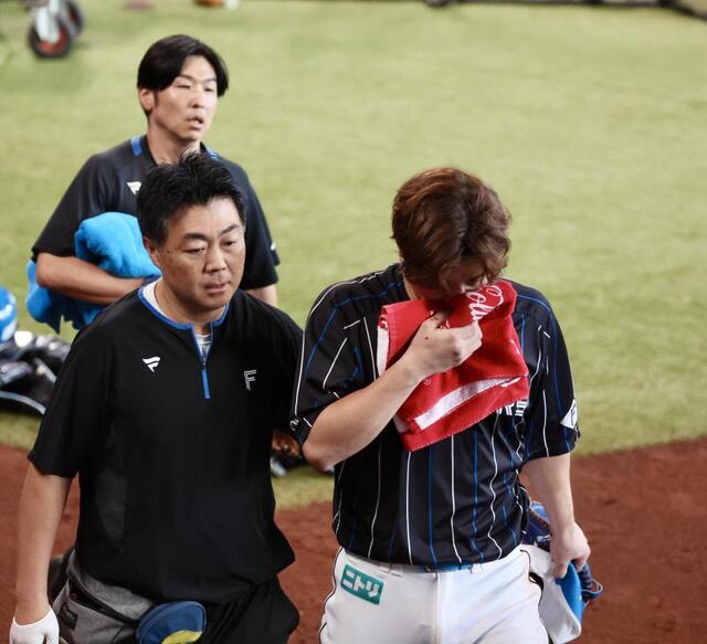 日本ハム・伏見寅威は鼻骨骨折 ノック中に打球が顔面直撃 運動制限なく