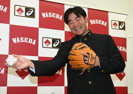 【写真】偏差値75の超難関出身　日本ハムが指名した早大の内野手