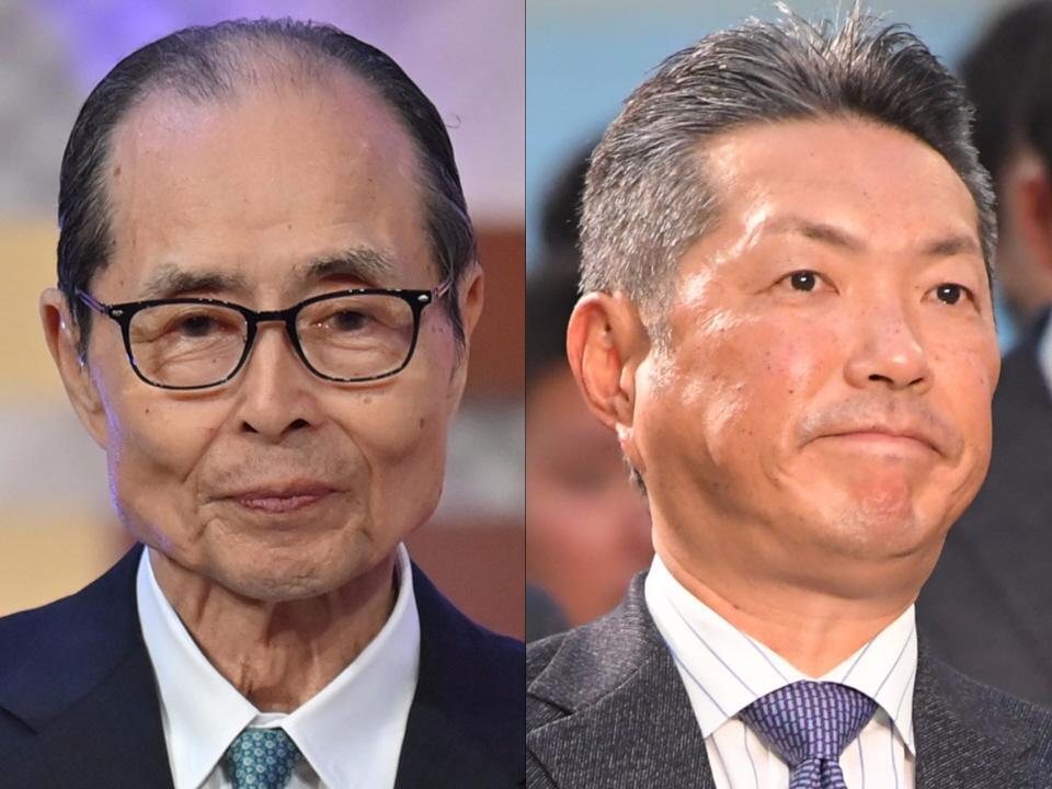 　ソフトバンク・王貞治球団会長（左）と小久保監督