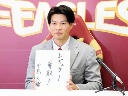 楽天・中島が２５０万増で更改「上がったこと自体うれしい」　９５０万円でサイン　２年目の来季目標は「レギュラー奪取」