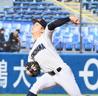 力投する横浜の奥村頼（撮影・園田高夫）