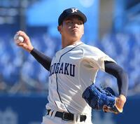 　ＤｅＮＡドラフト６位の国学院大・坂口翔颯（２２年撮影）