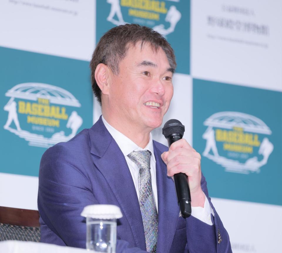 　野球殿堂入りを喜ぶ岩瀬仁紀氏（撮影・吉澤敬太）