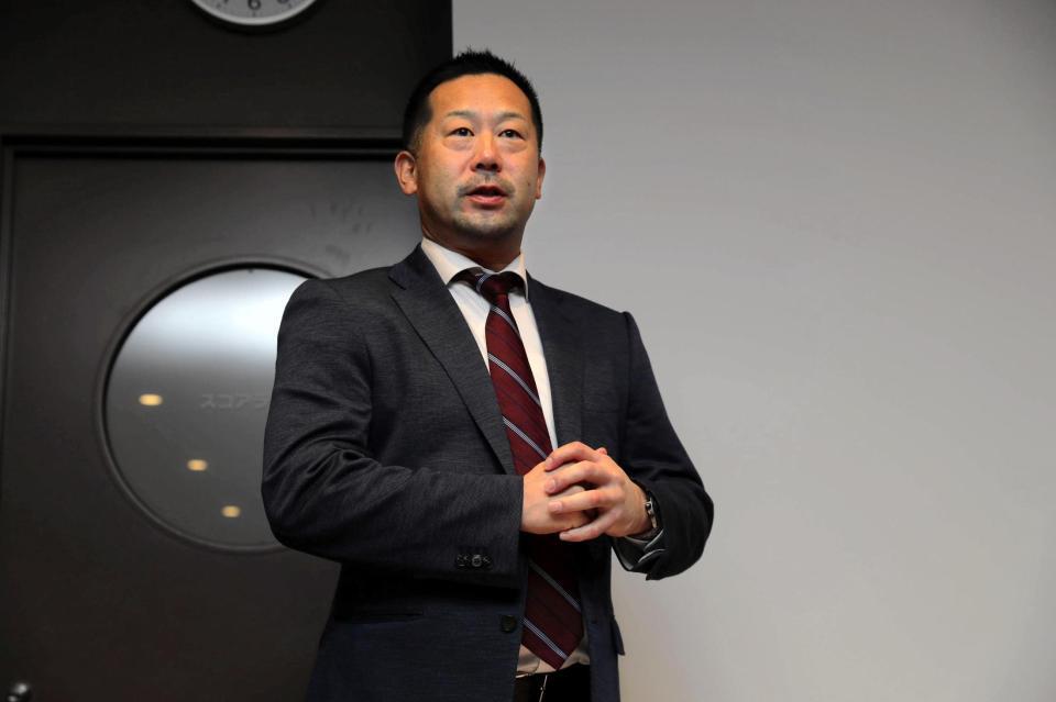 　球団事務所で行われた監督コーチ会議に出席した三木監督（代表撮影）