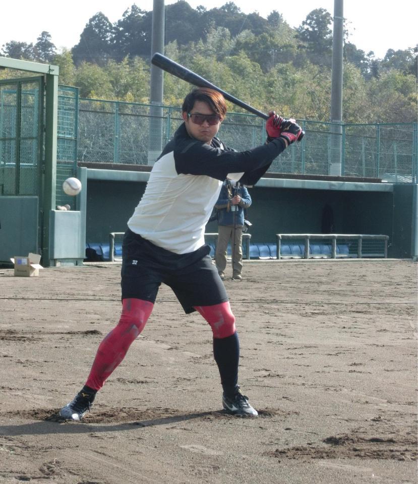 　自主トレを公開した佐藤