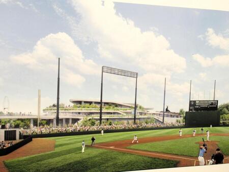 　「ジャイアンツタウンスタジアム」に併設され水族館　レフト側の外野席の向こう（イメージ）