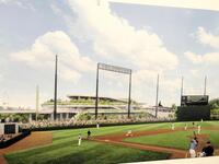 　「ジャイアンツタウンスタジアム」に併設され水族館　レフト側の外野席の向こう（イメージ）