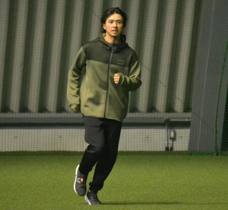 ランニングをする上沢