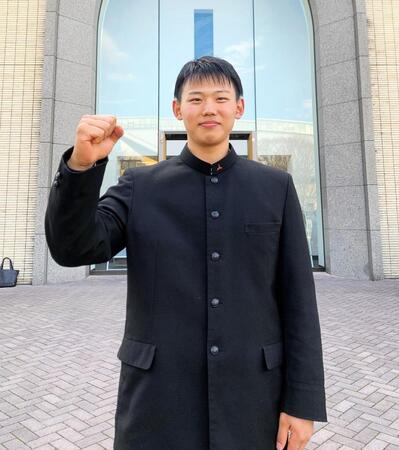 　青学大の入寮式に出席した国学院久我山・矢野