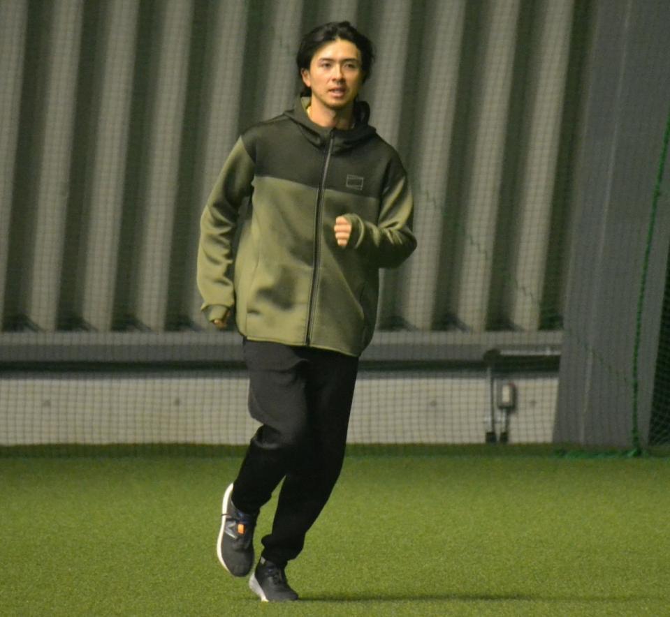 ランニングをする上沢