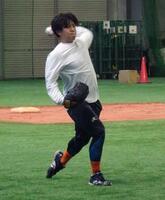 キャッチボールする東