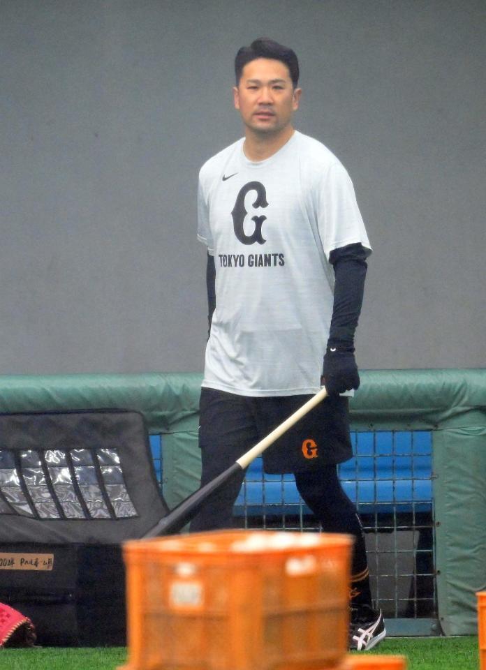 　打撃練習を行った田中将（撮影・伊藤笙子）