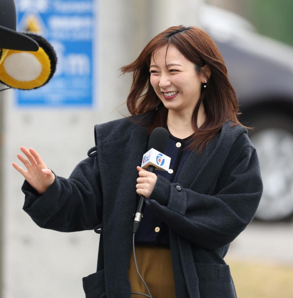 　フジテレビ・佐久間みなみアナウンサー（撮影・中田匡峻）