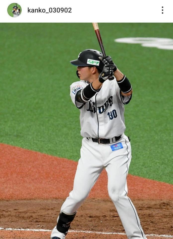 　西武・金子功児のインスタグラム（＠ｋａｎｋｏ＿０３０９０２）から