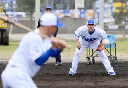 中日の中田、合流初日で存在感　体重落とし腰痛改善