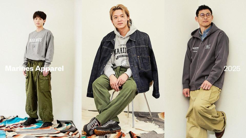 　７日から販売するアパレル新商品（球団提供）