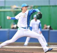 　紅白戦に先発し１イニング無安打無失点２奪三振の好投を見せた達（撮影・開出牧）