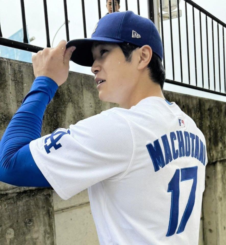 　日本ハムキャンプを訪れたマチョ谷翔平