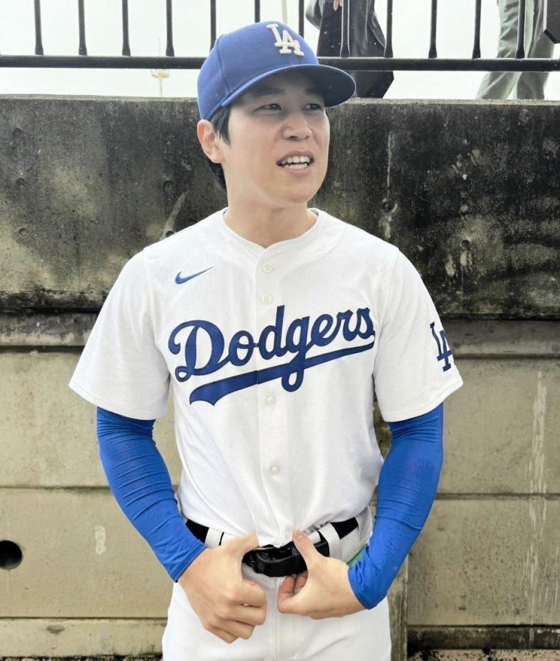 　日本ハムキャンプを訪れたマチョ谷翔平