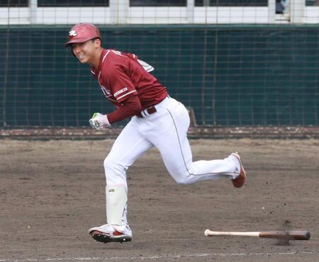 　３回、二飛に倒れる宗山（撮影・金田祐二）