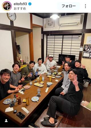 巨人・田中瑛斗のインスタグラム（＠ｅｉｔｏｆｓ９３）から