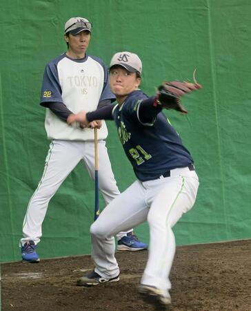 ヤクルト・吉村　シート打撃で最速１５１キロ！筋力強化で球威向上