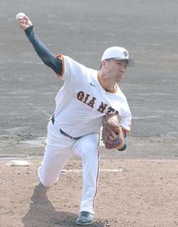 　ライブＢＰに登板し、老朽する田中将（撮影・西岡正）