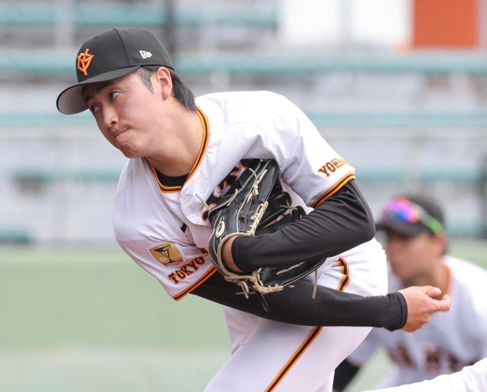 　サムソンとの練習試合に先発し、好投した西舘（撮影・西岡正）