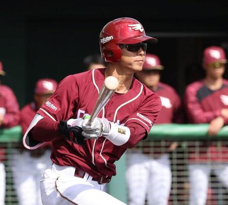 　４回、右前タイムリーを放つ宗山（撮影・市尻達拡）