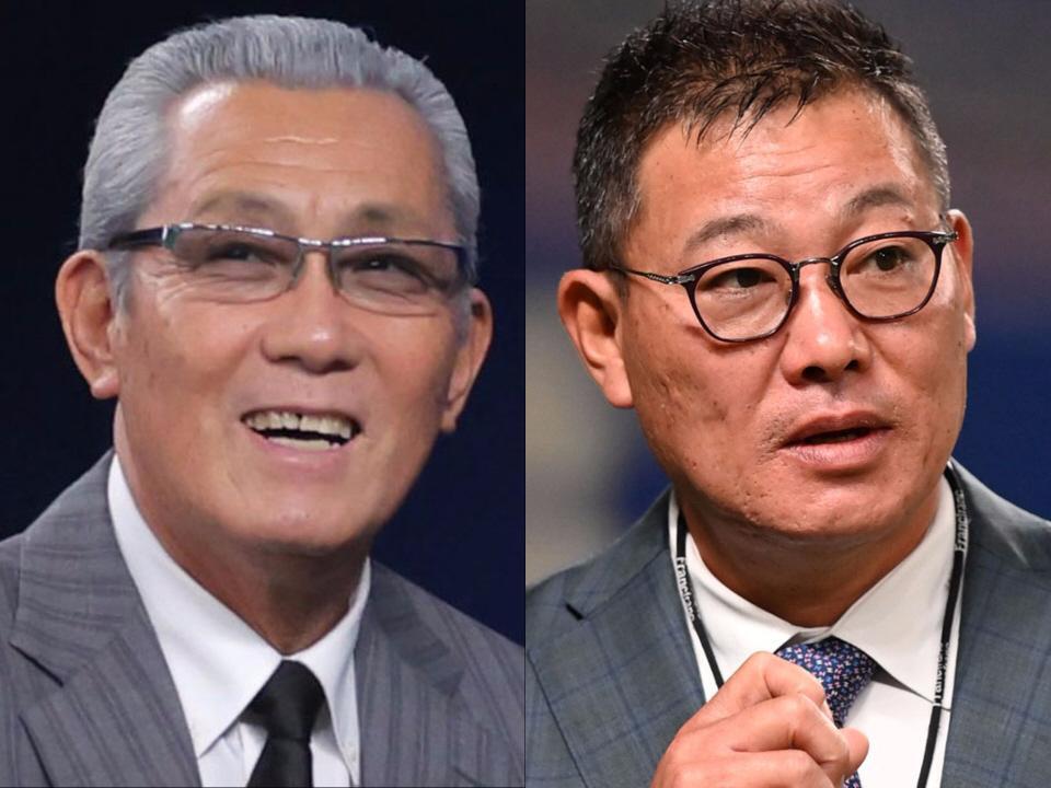 　森繁和（左）と福留孝介