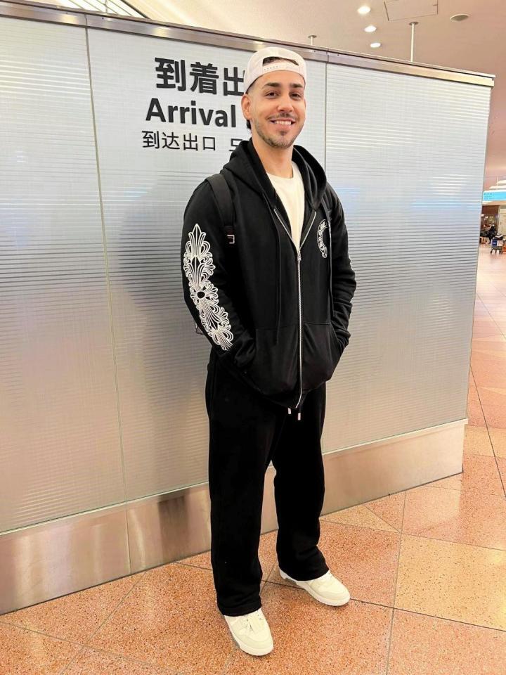 　来日したロッテのソト（球団提供）