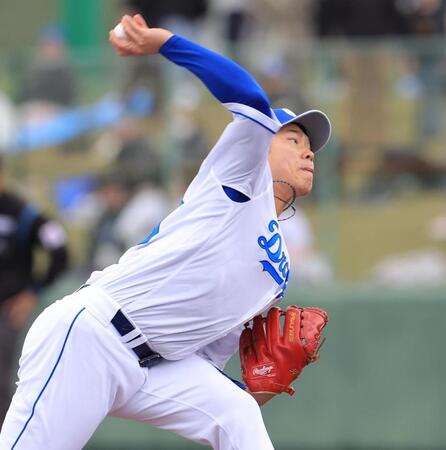 　力投する清水（撮影・吉澤敬太）