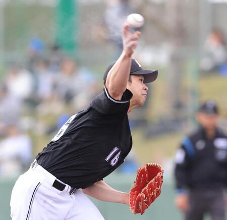 　力投する種市（撮影・吉澤敬太）