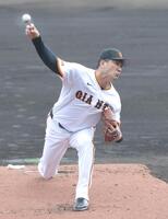 　ロッテ戦に先発する田中将（撮影・西岡正）