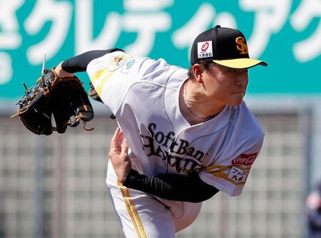 　韓国ロッテとの練習試合に先発し、２回無失点と好投した前田純