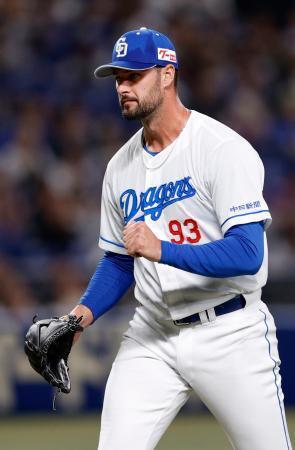 　１回、併殺を奪った中日・マラー＝バンテリンドーム