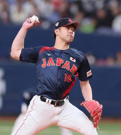 　オランダ打線を相手に力投する種市（撮影・立川洋一郎）