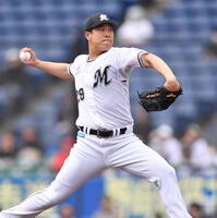 　先発マウンドで２回無安打無失点の好投を見せた西野（撮影・開出牧）