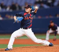 　６回、力投する河野（撮影・山口登）