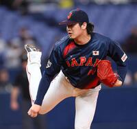 　７回、力投する杉山（撮影・山口登）