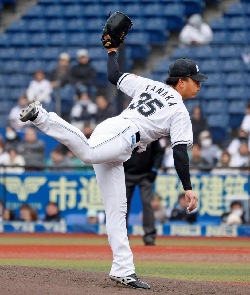 　３回から２番手で登板し５回無失点の田中晴