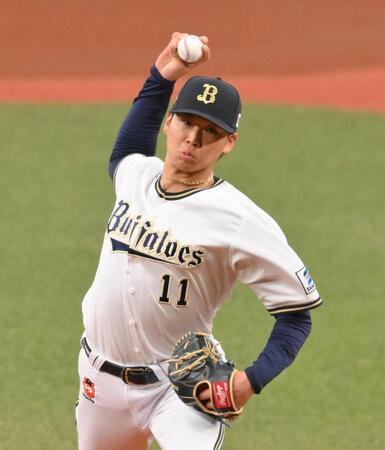 　力投する先発の山下（撮影・西田忠信）